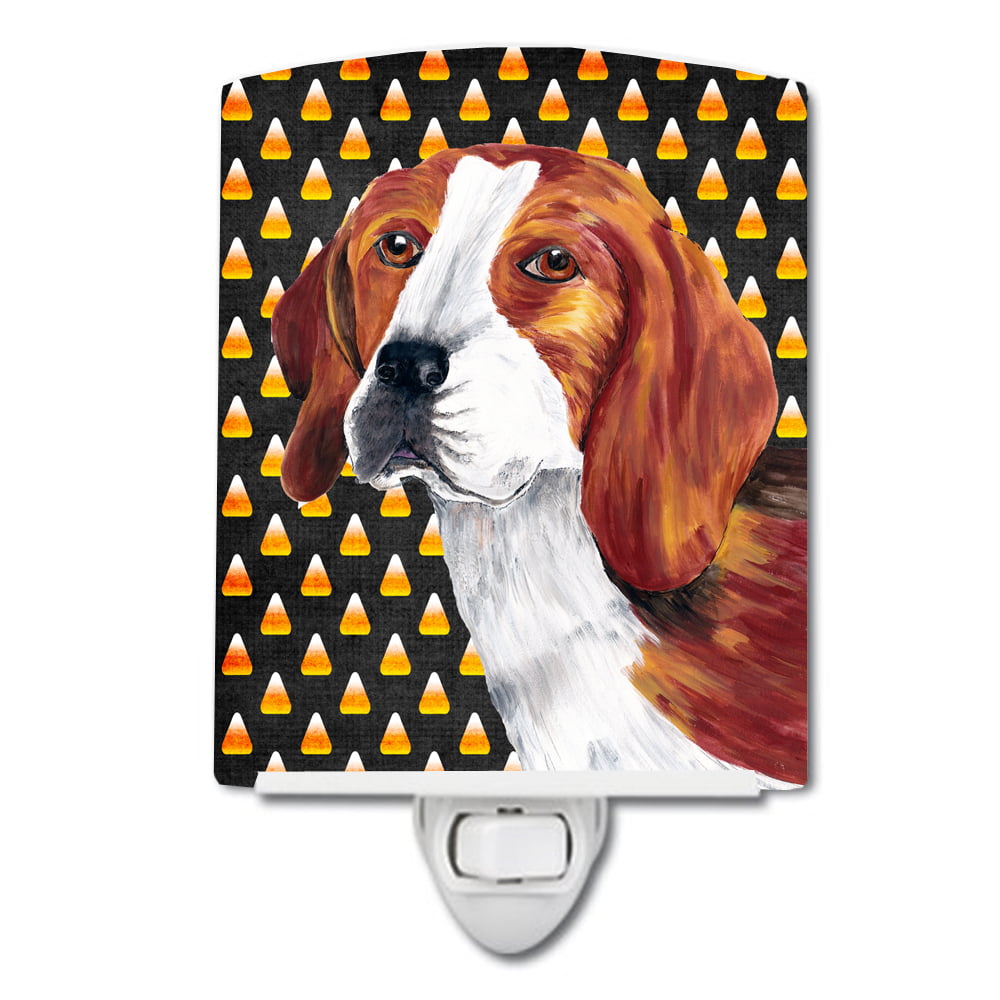 SC9179CNL Beagle Candy Corn Halloween Portrait Ceramic Night Light