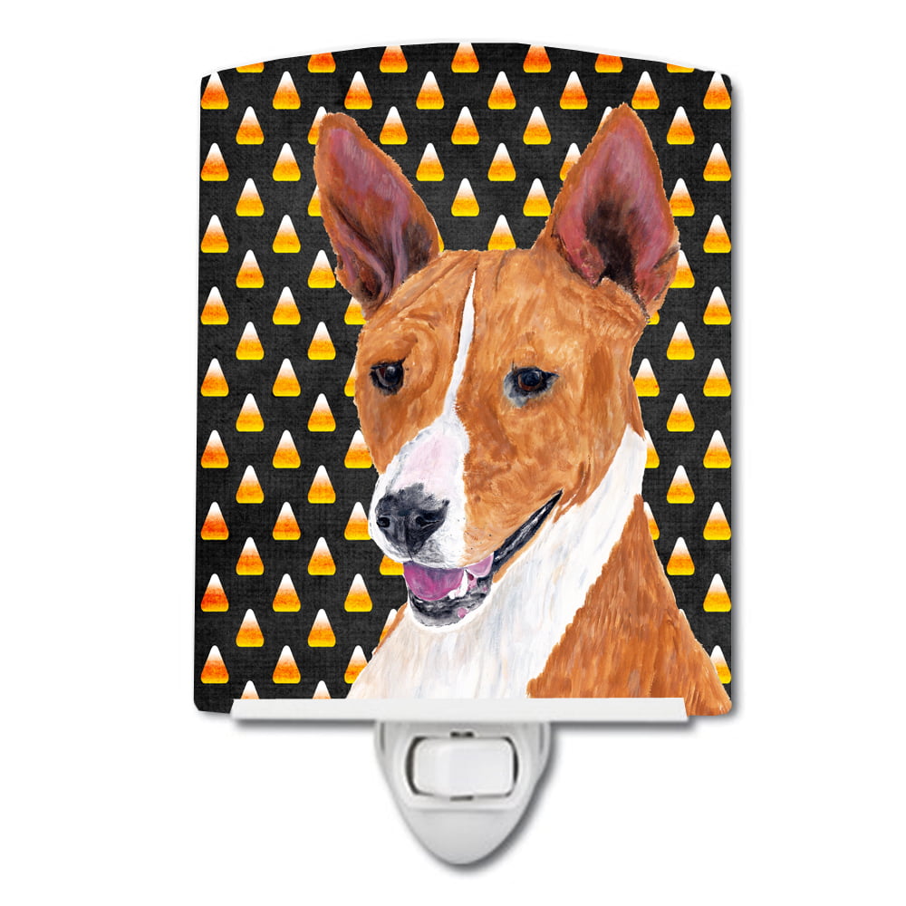 Basenji Candy Corn Halloween Portrait Ceramic Night Light