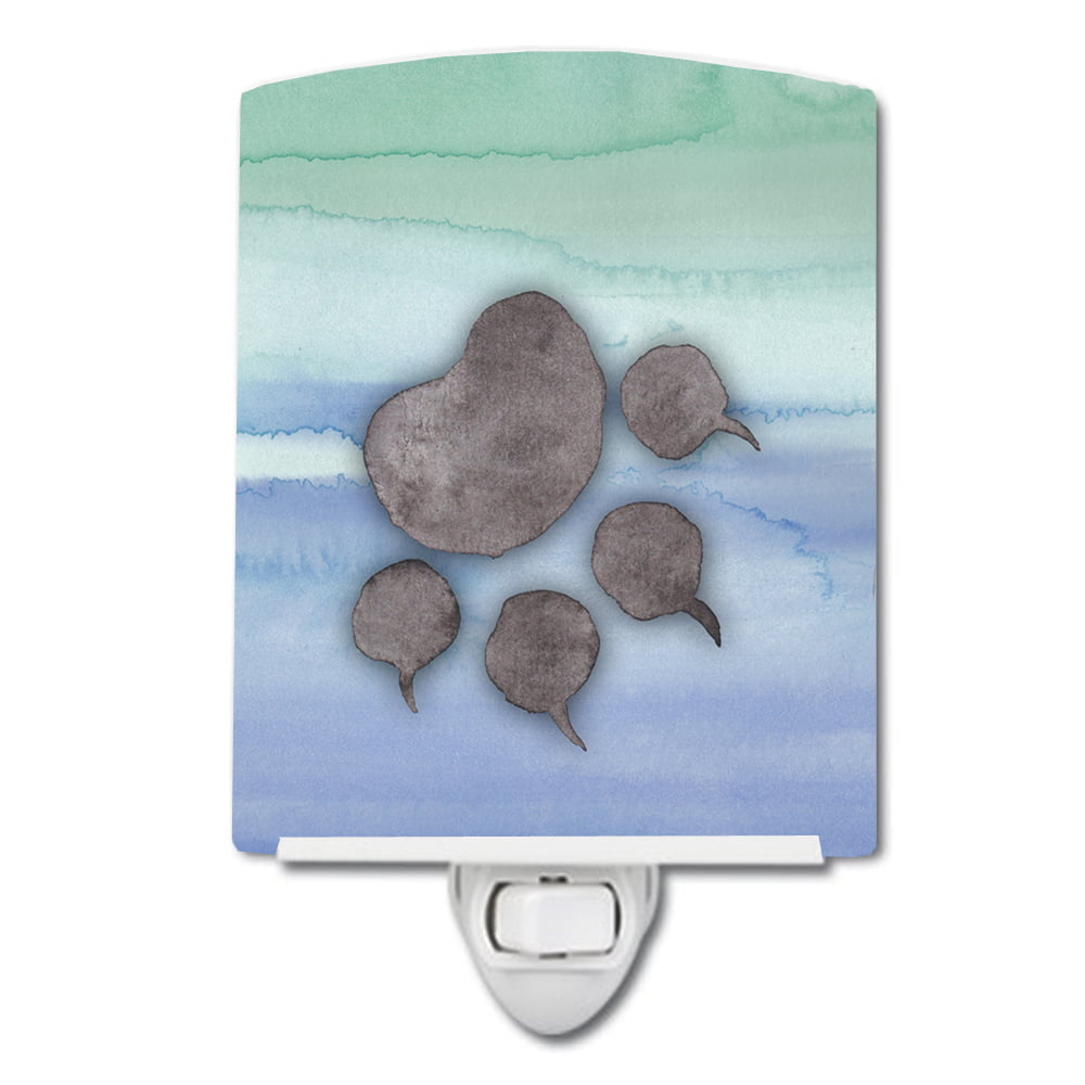 Cat Paw Watercolor Ceramic Night Light