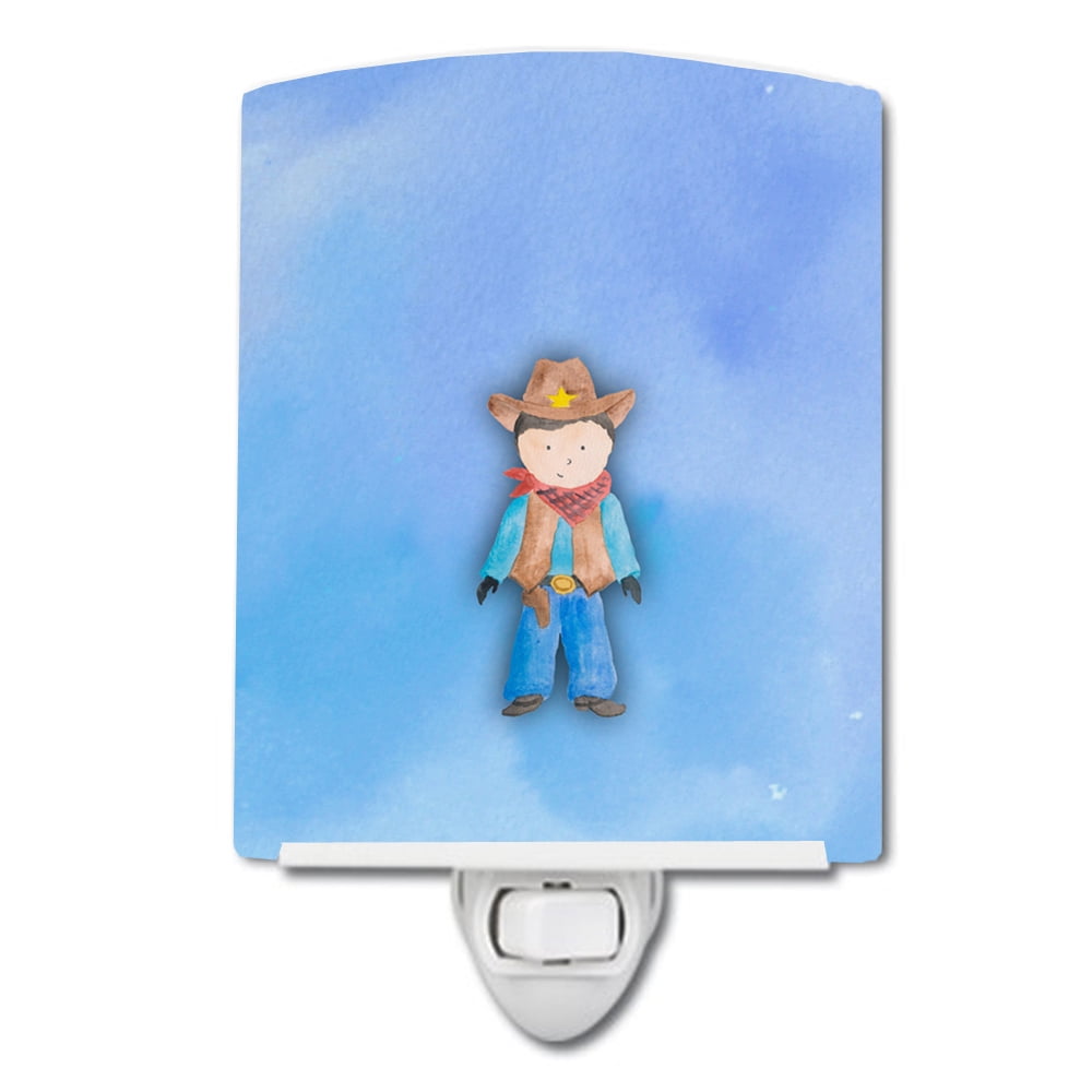 BB7368CNL Cowboy Watercolor Ceramic Night Light