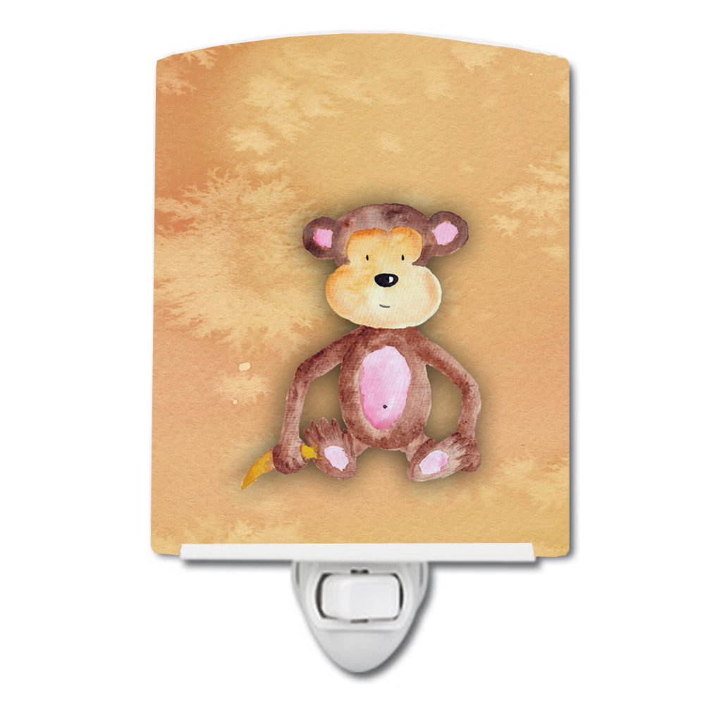 BB7380CNL Monkey Watercolor Ceramic Night Light