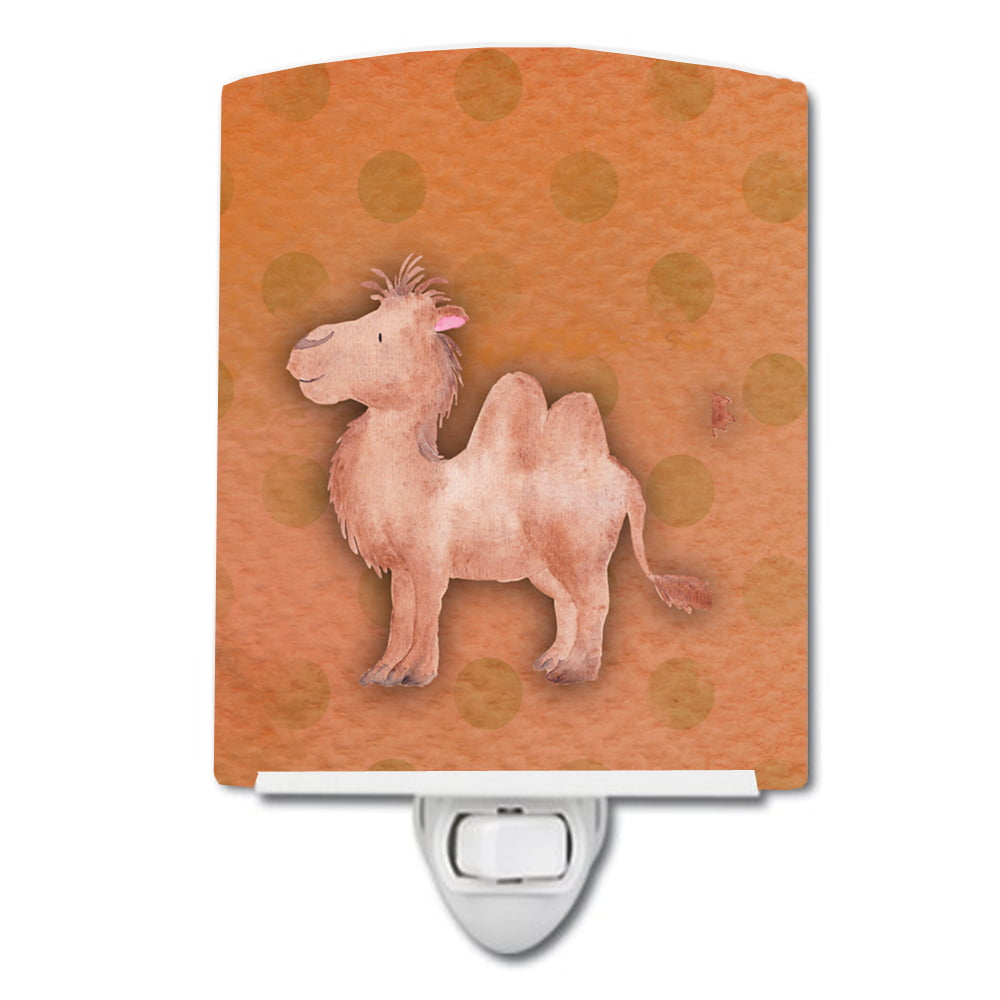 Polkadot Camel Watercolor Ceramic Night Light