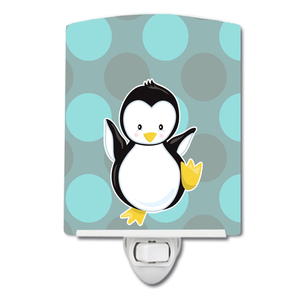 Penguin on Polkadot Ceramic Night Light