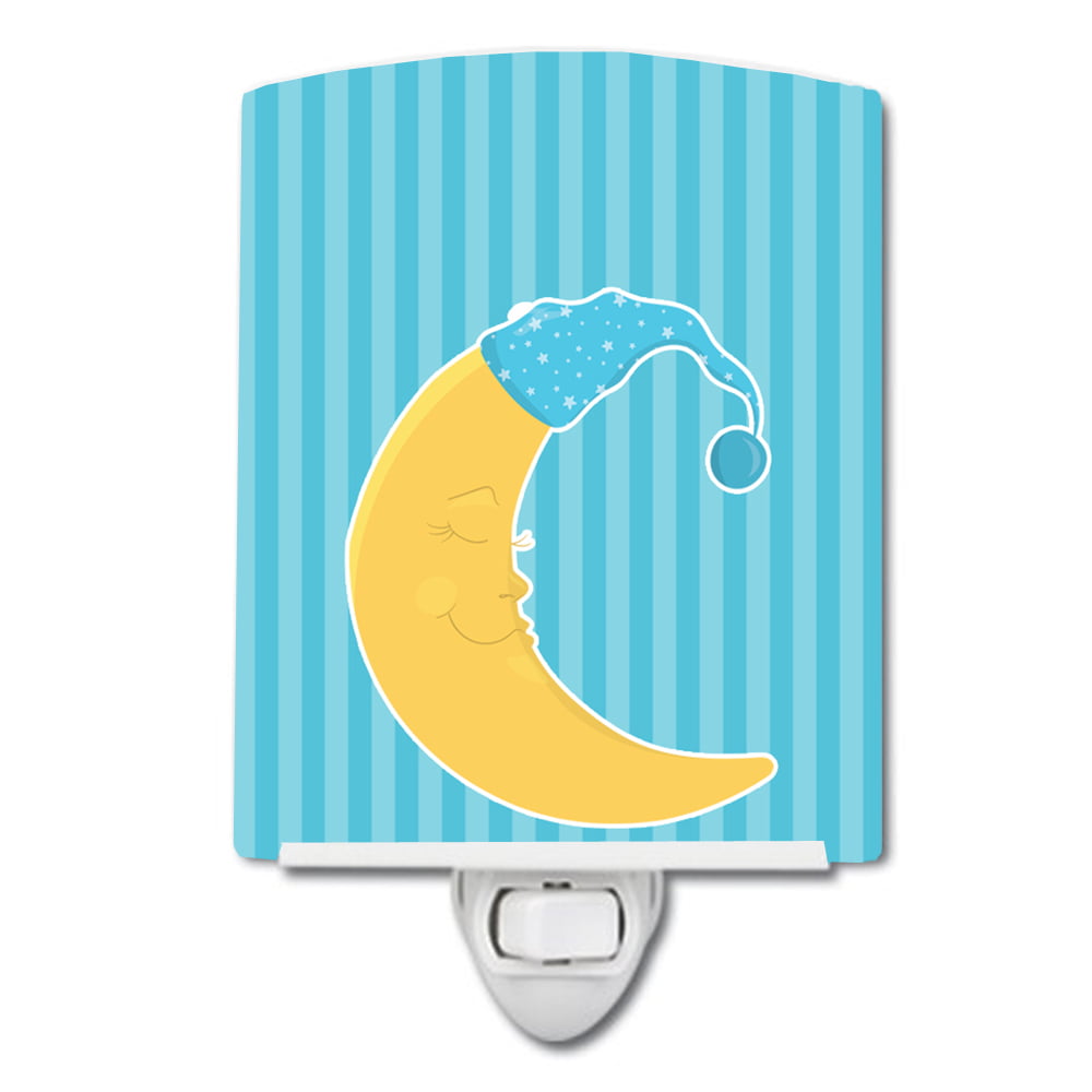 BB8622CNL Baby Boy Moon Ceramic Night Light