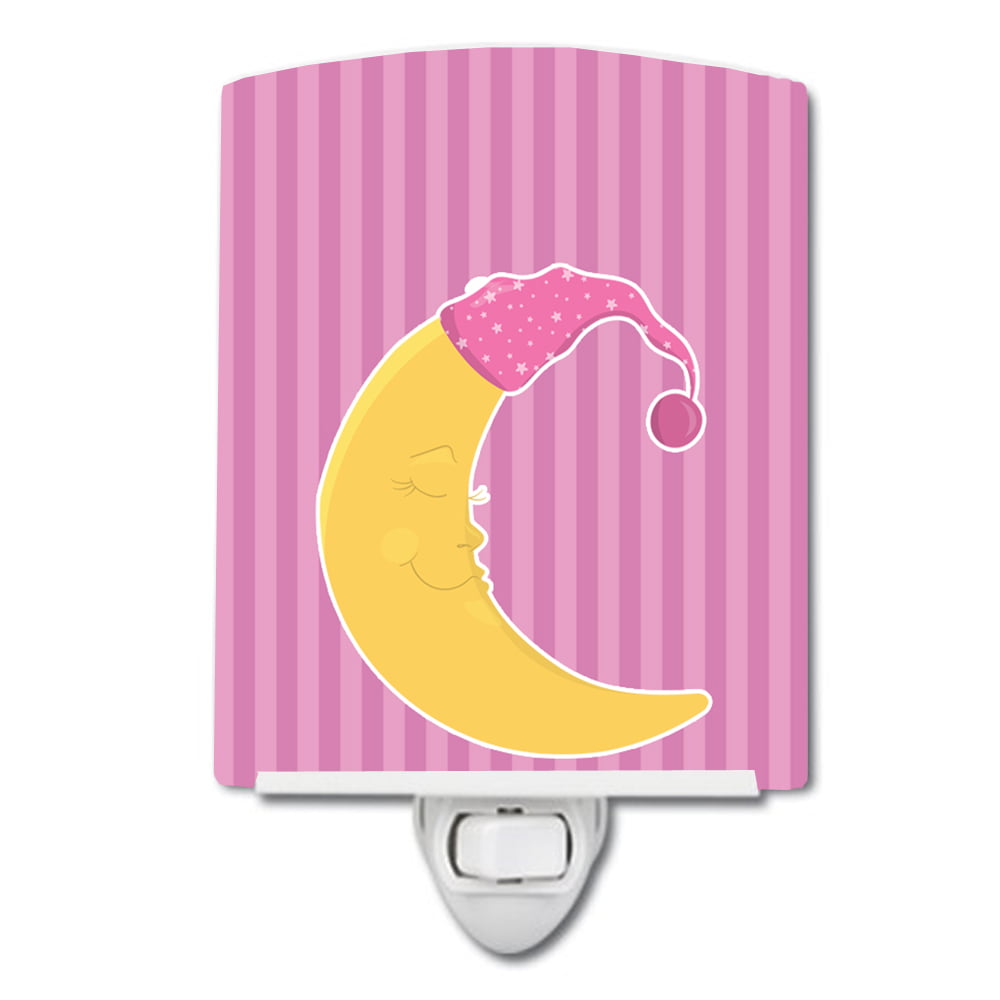 Baby Girl Moon Ceramic Night Light