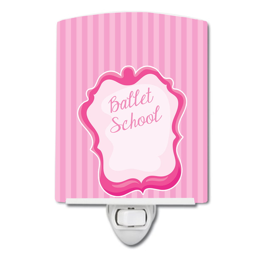 BB8625CNL Ballet School on Stripes Ceramic Night Light