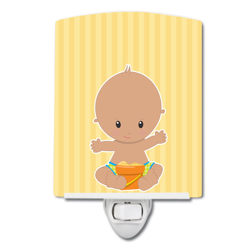 Beach Baby Boy Bathing Suit Ceramic Night Light