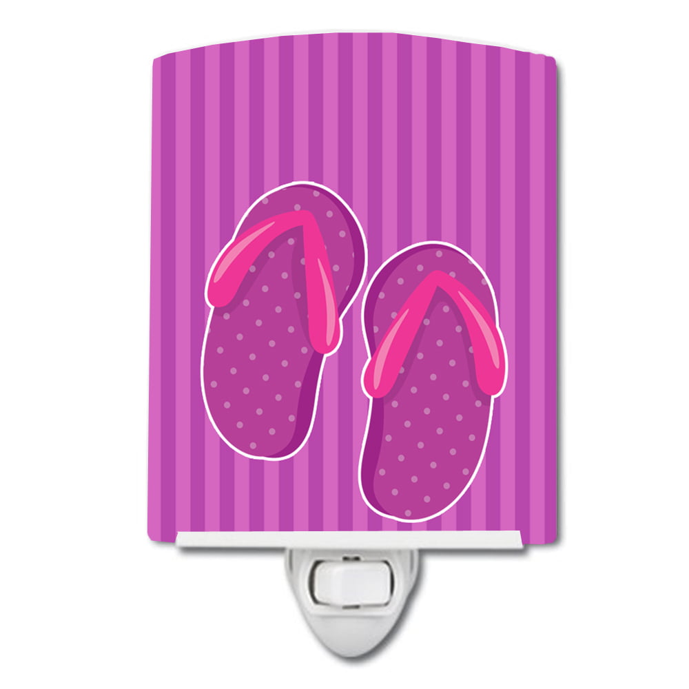 Beach Baby Girl Flip Flops Ceramic Night Light