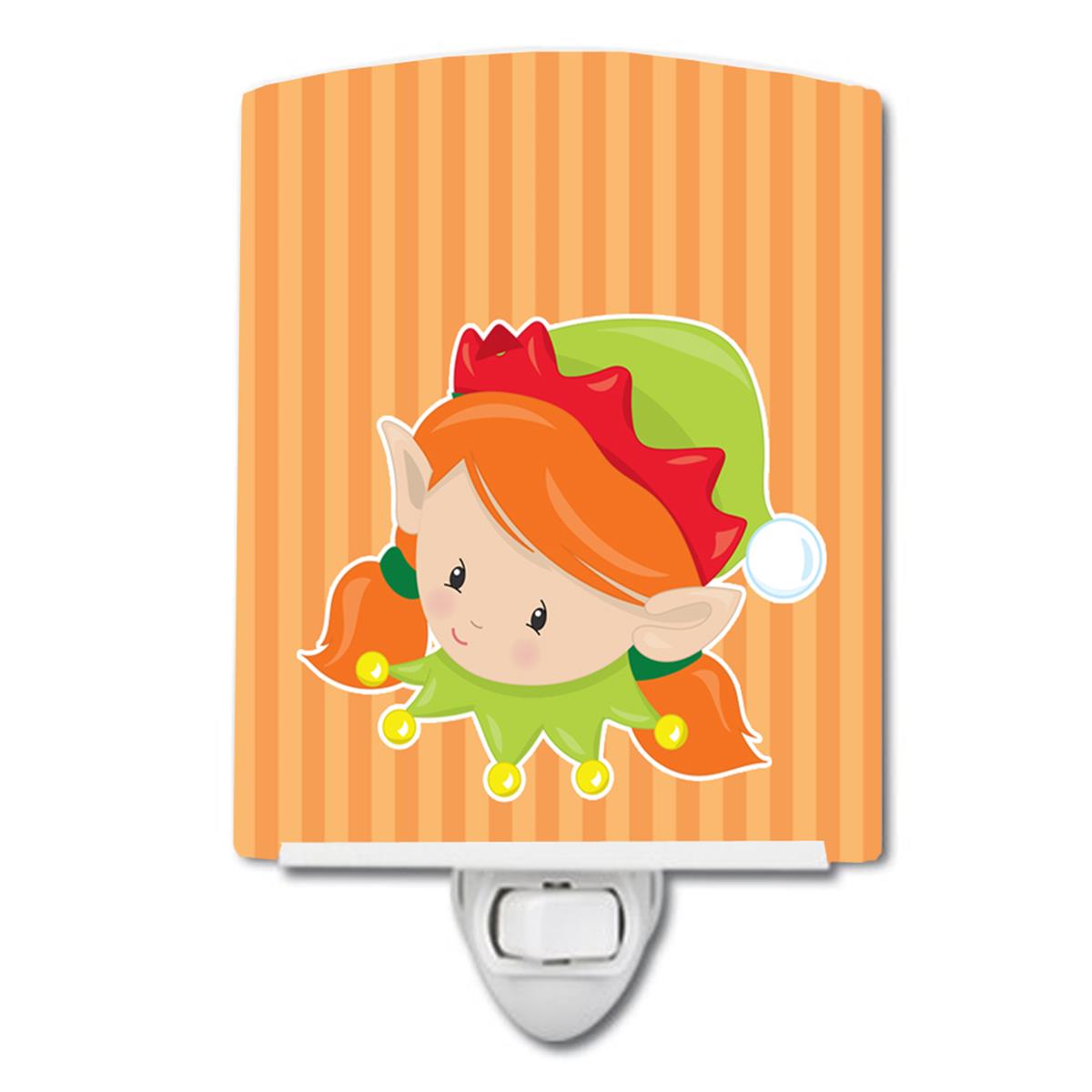 BB8669CNL Christmas Ginger Girl Elf Ceramic Night Light