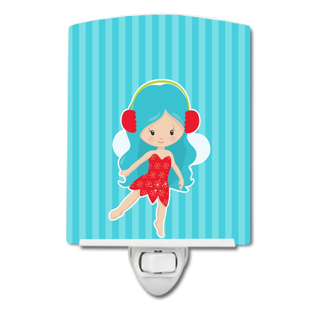 Blue Haired Fairy Ceramic Night Light