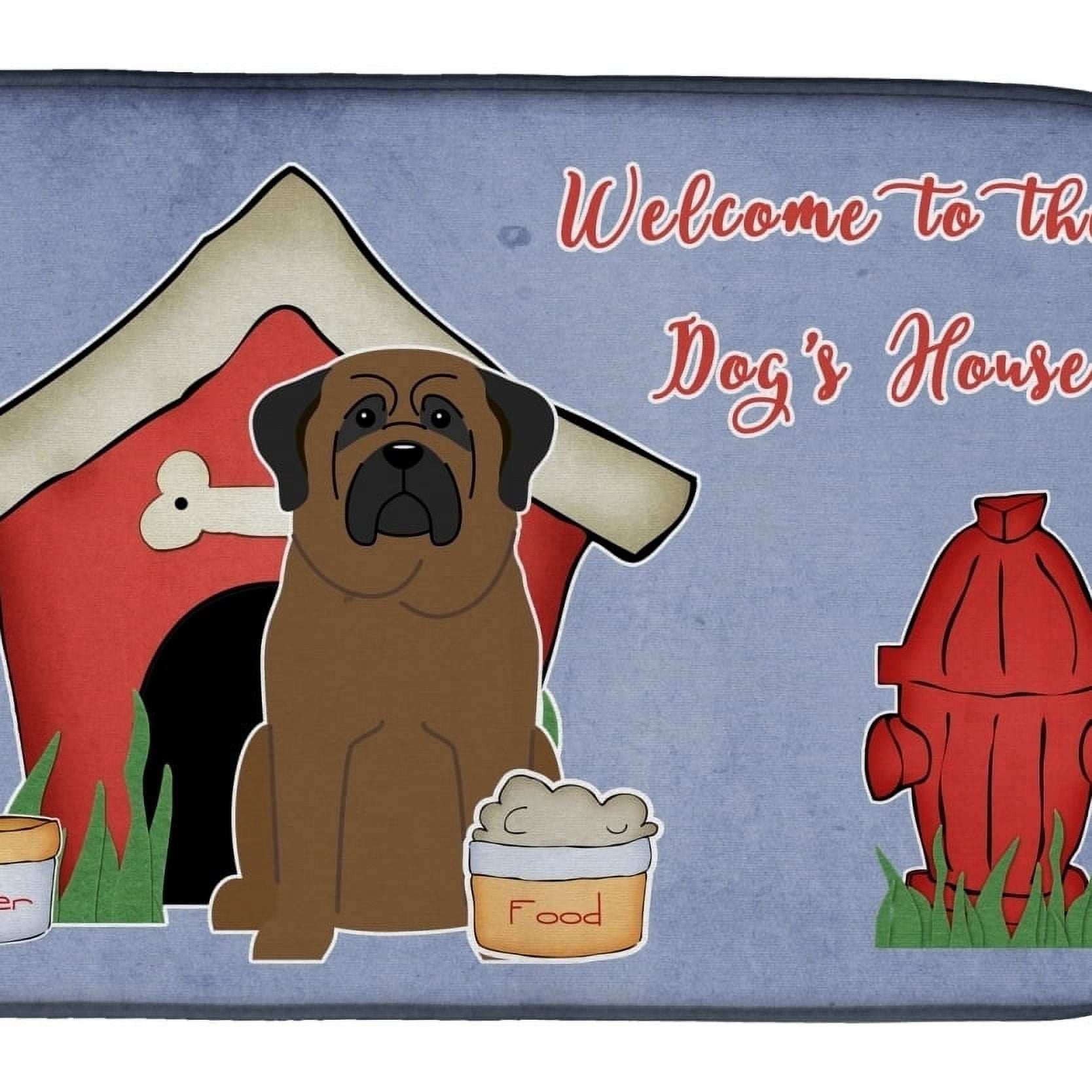 BB2838DDM Dog House Collection Bullmastiff Dish Drying Mat