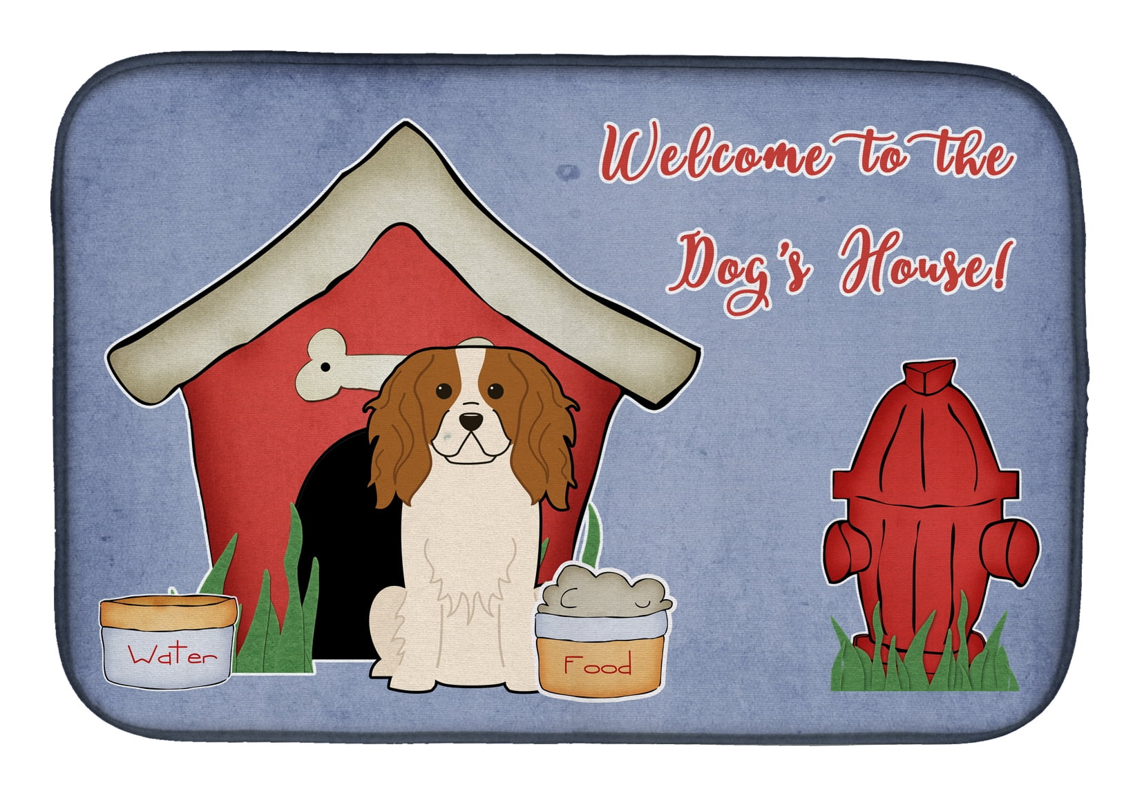 BB2812DDM Dog House Collection Cavalier Spaniel Dish Drying Mat