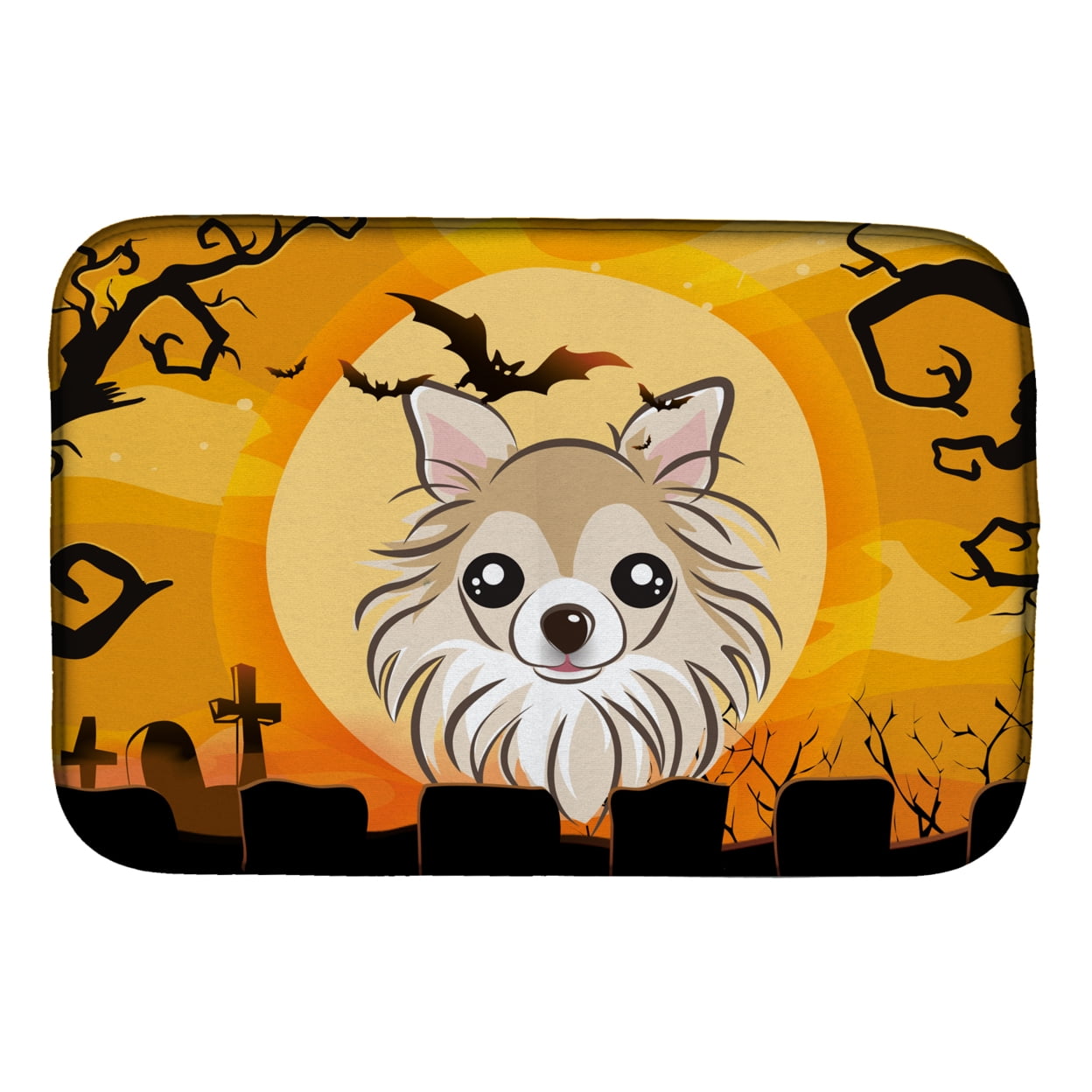 BB1809DDM Halloween Chihuahua Dish Drying Mat