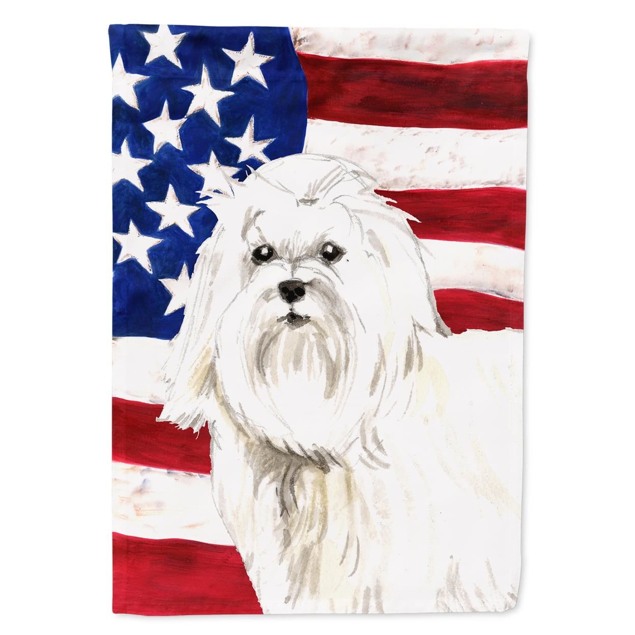 CK1723CHF Patriotic USA Maltese Flag Canvas House Size