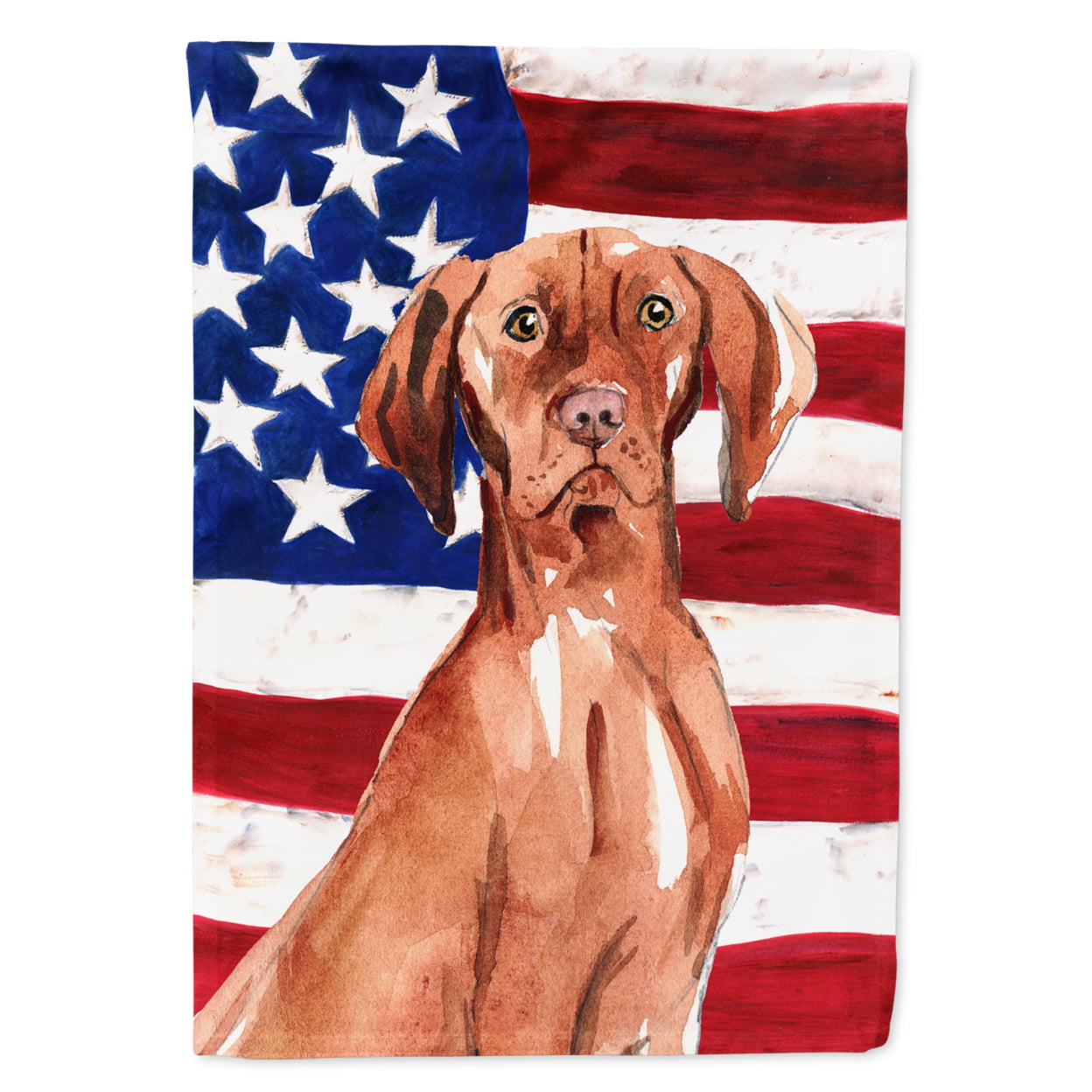 CK1729CHF Patriotic USA Vizsla Flag Canvas House Size