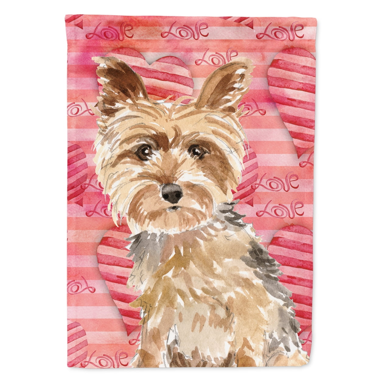 Love a Yorkie Yorkshire Terrier Flag Canvas House Size