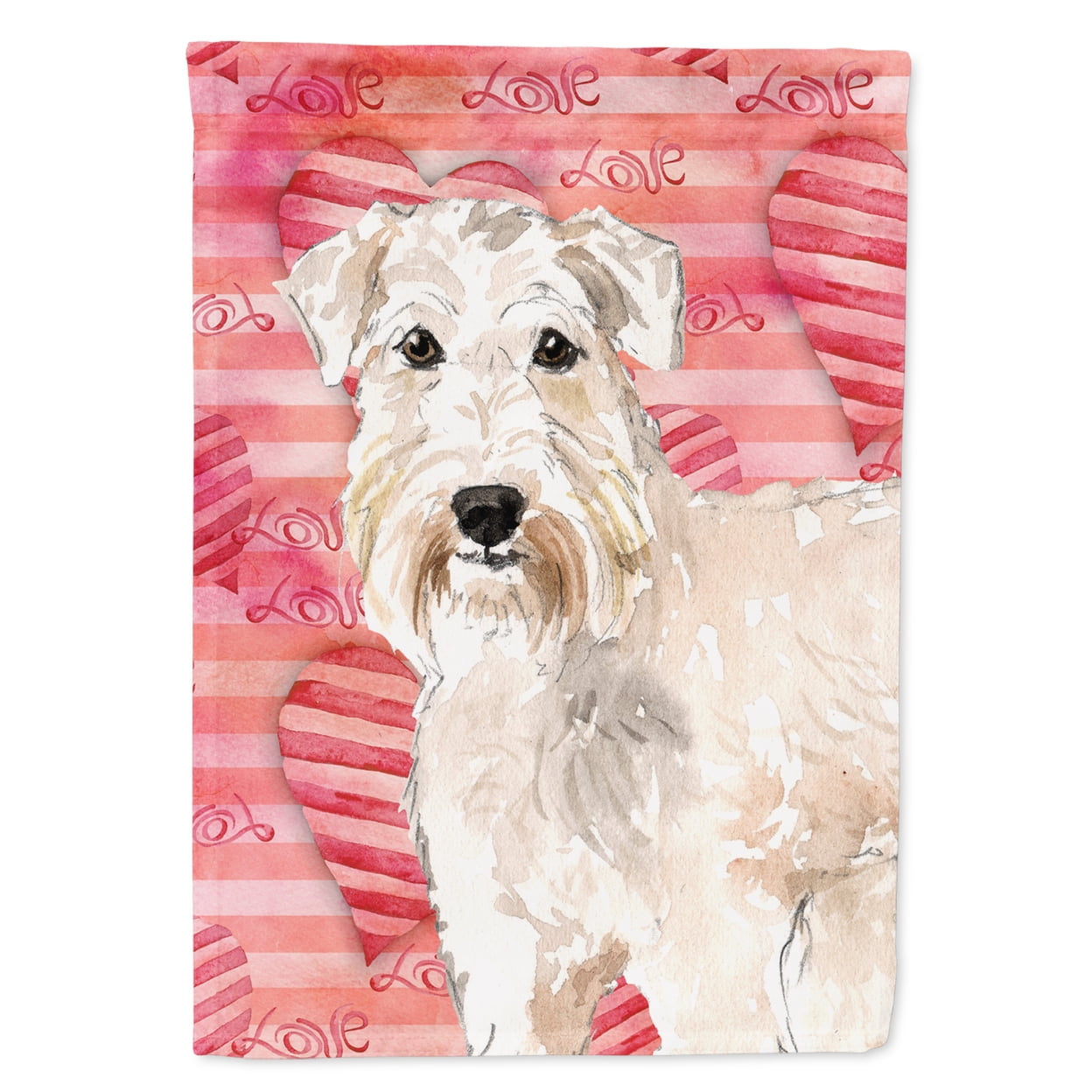 Love a Wheaten Terrier Flag Canvas House Size