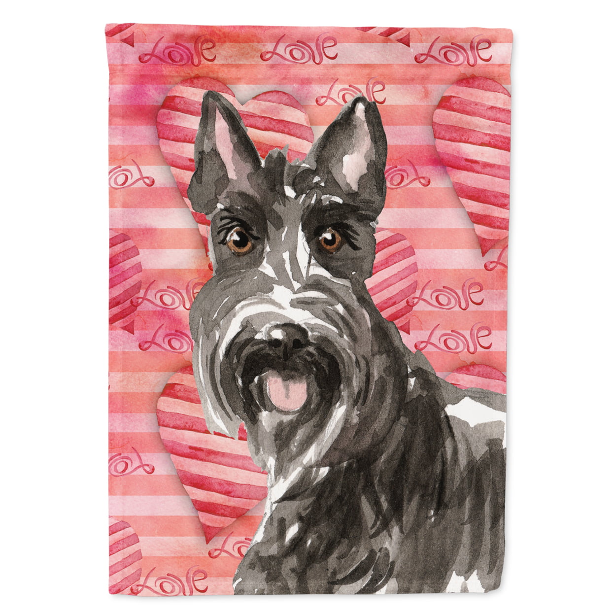 Love a Scottish Terrier Flag Canvas House Size