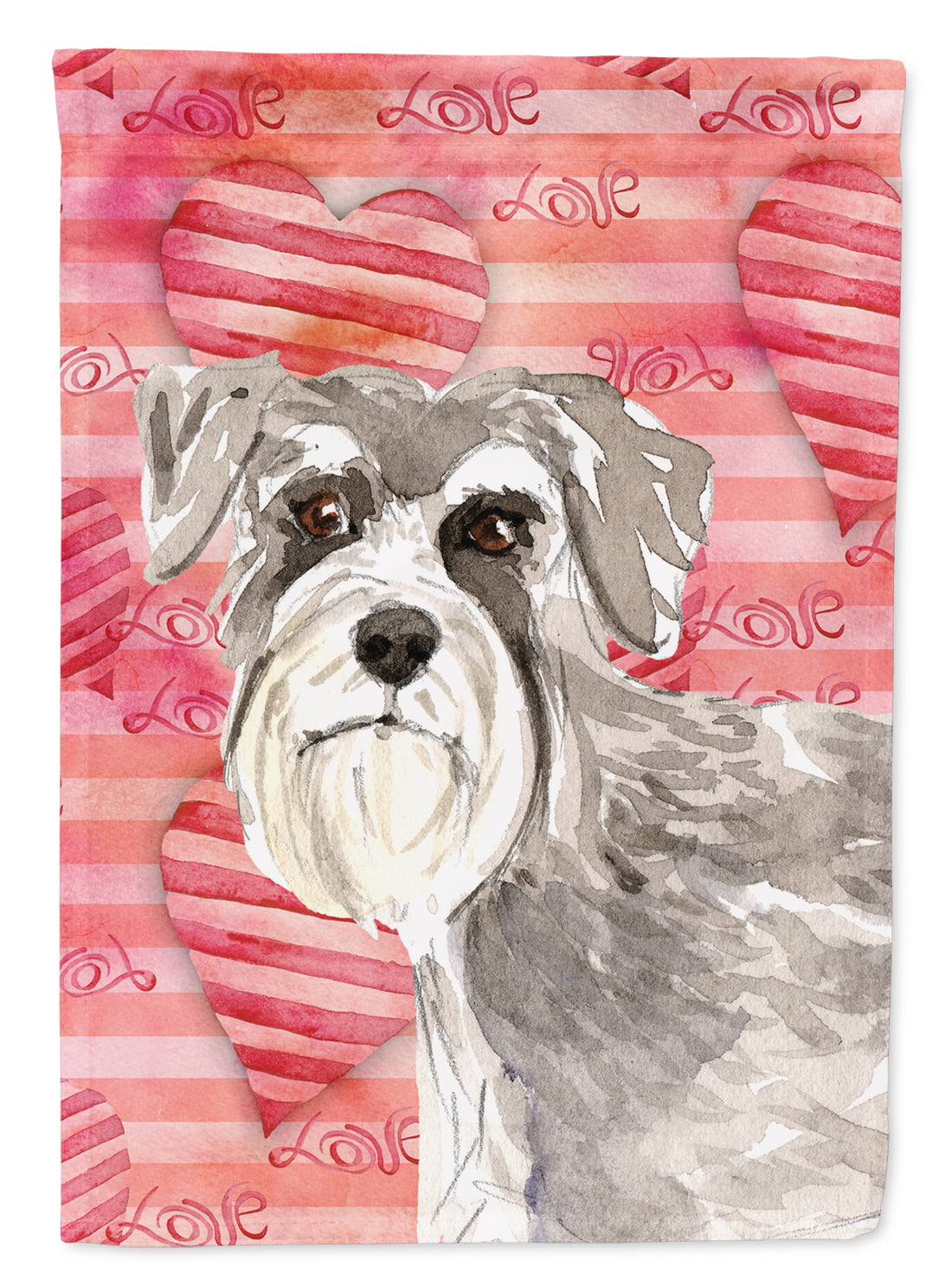 Love a Schnauzer No.1 Flag Canvas House Size