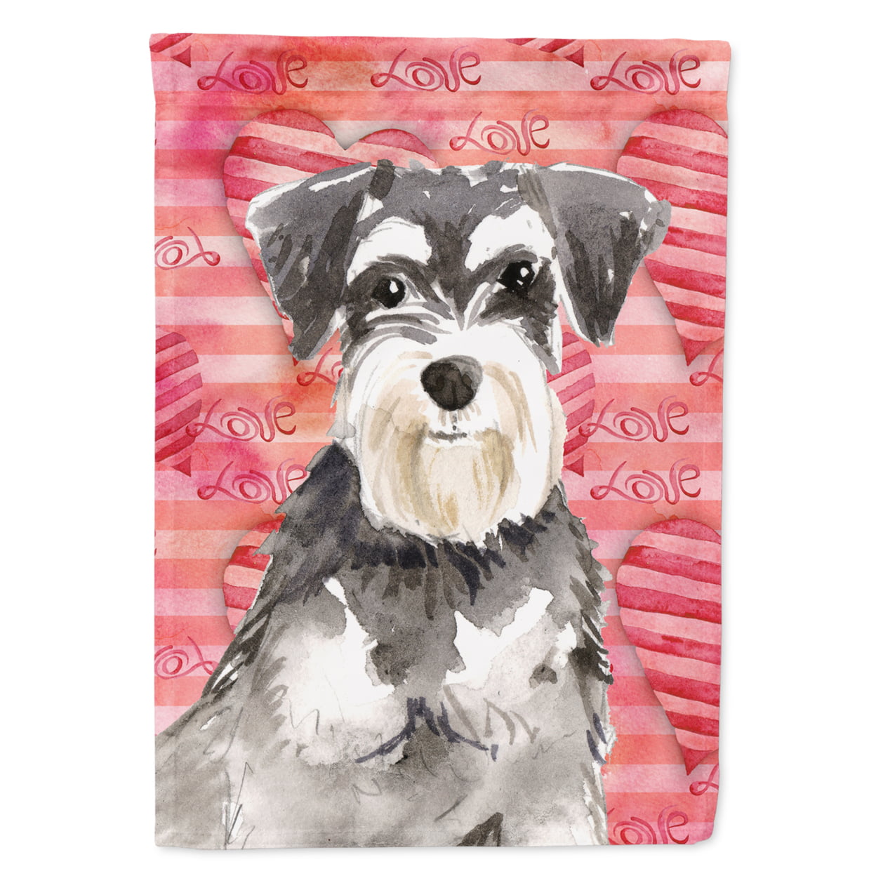 Love a Schnauzer No.2 Flag Canvas House Size