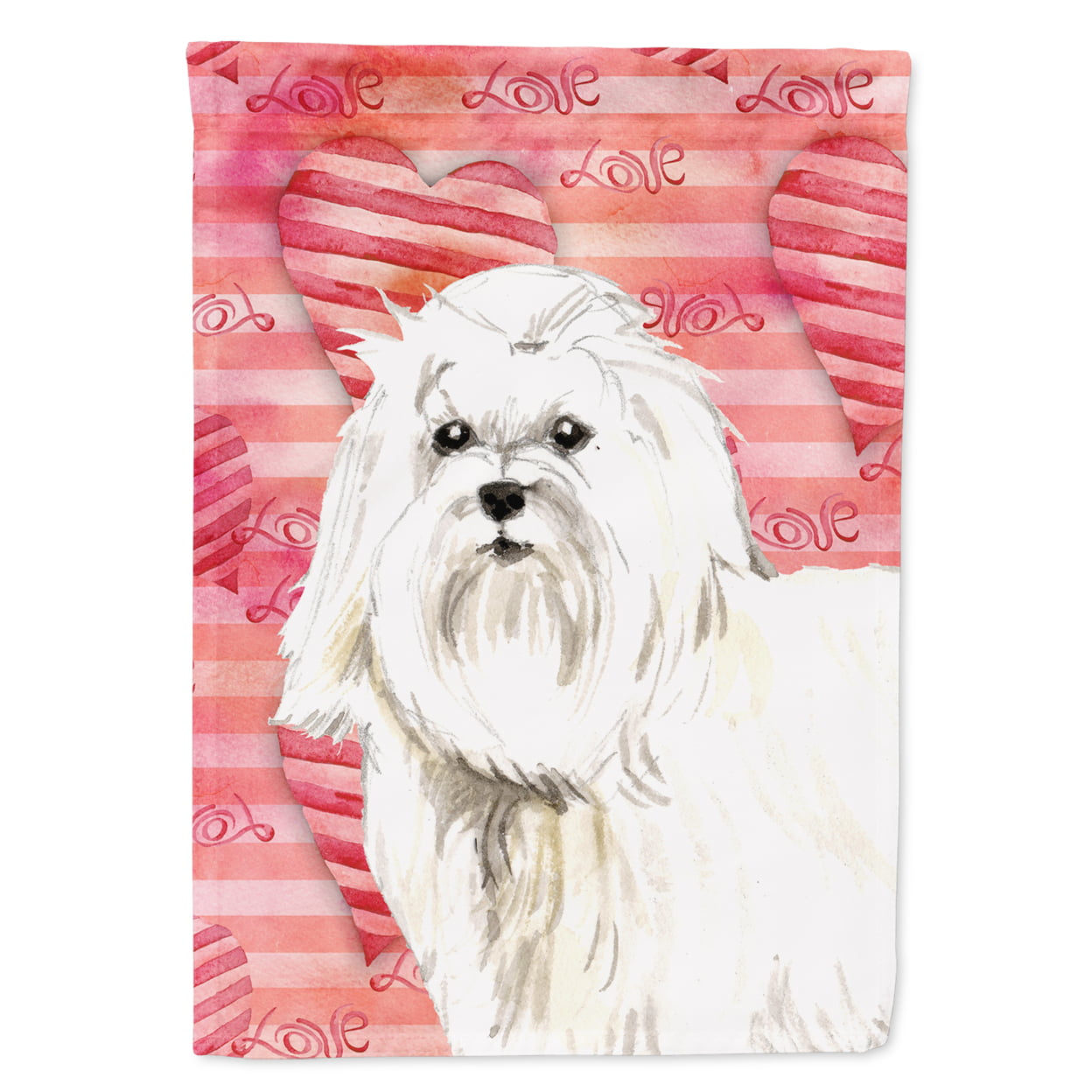 Love a Maltese Flag Canvas House Size