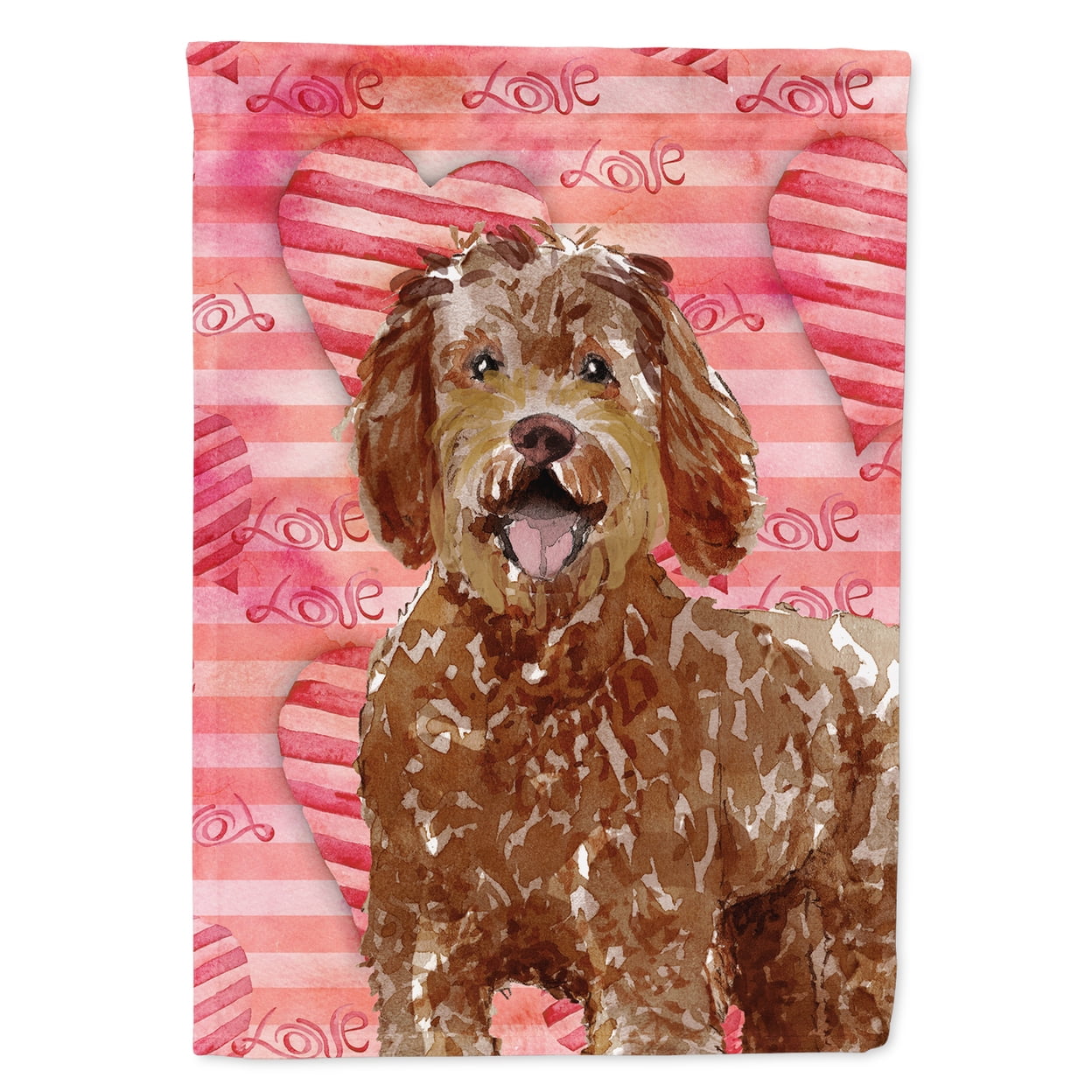 Love a Labradoodle Flag Canvas House Size