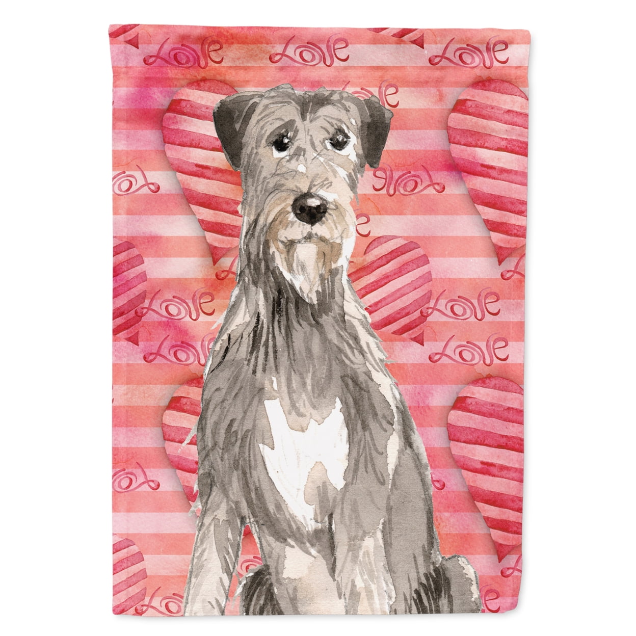 Love a Irish Wolfhound Flag Canvas House Size