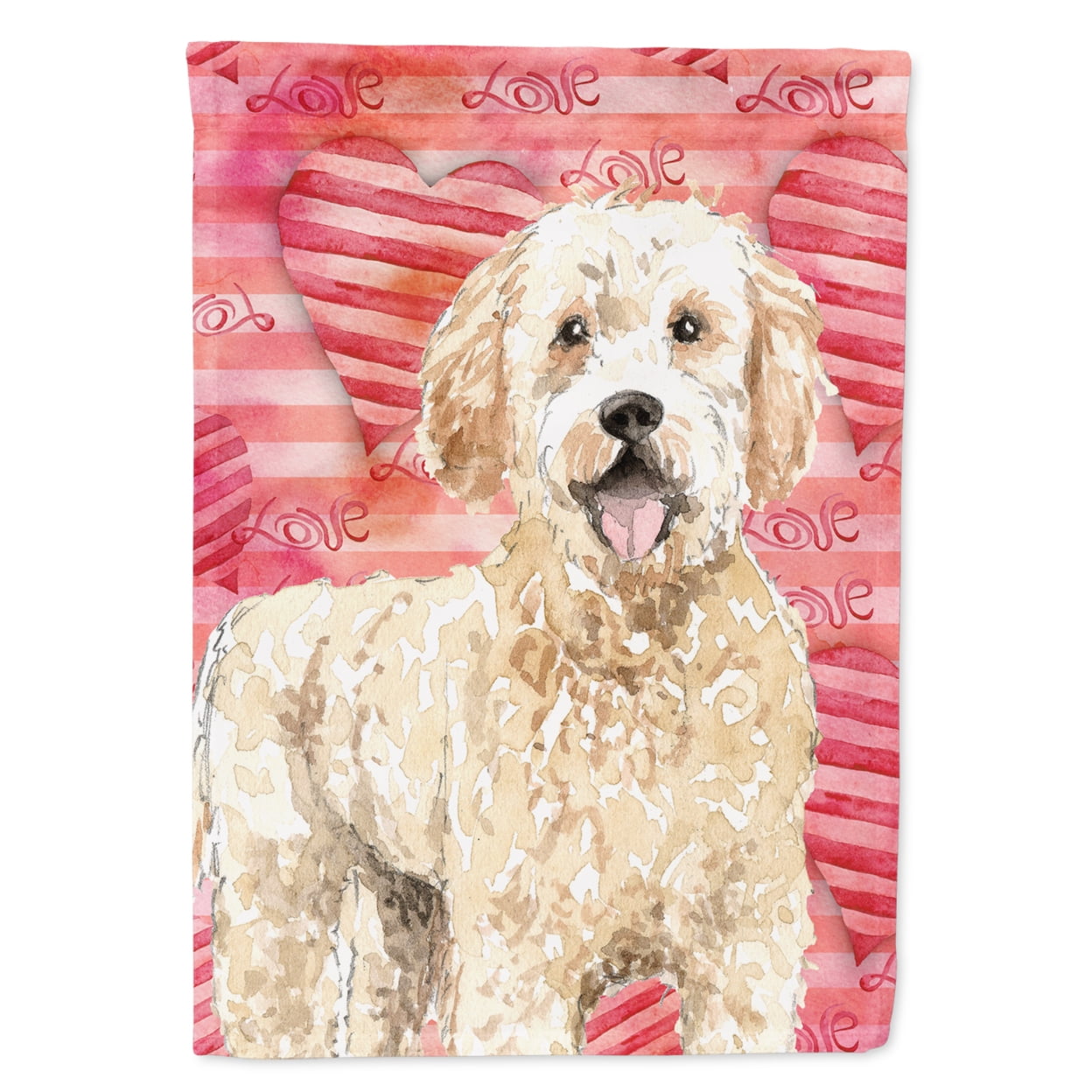 Love a Goldendoodle Flag Canvas House Size