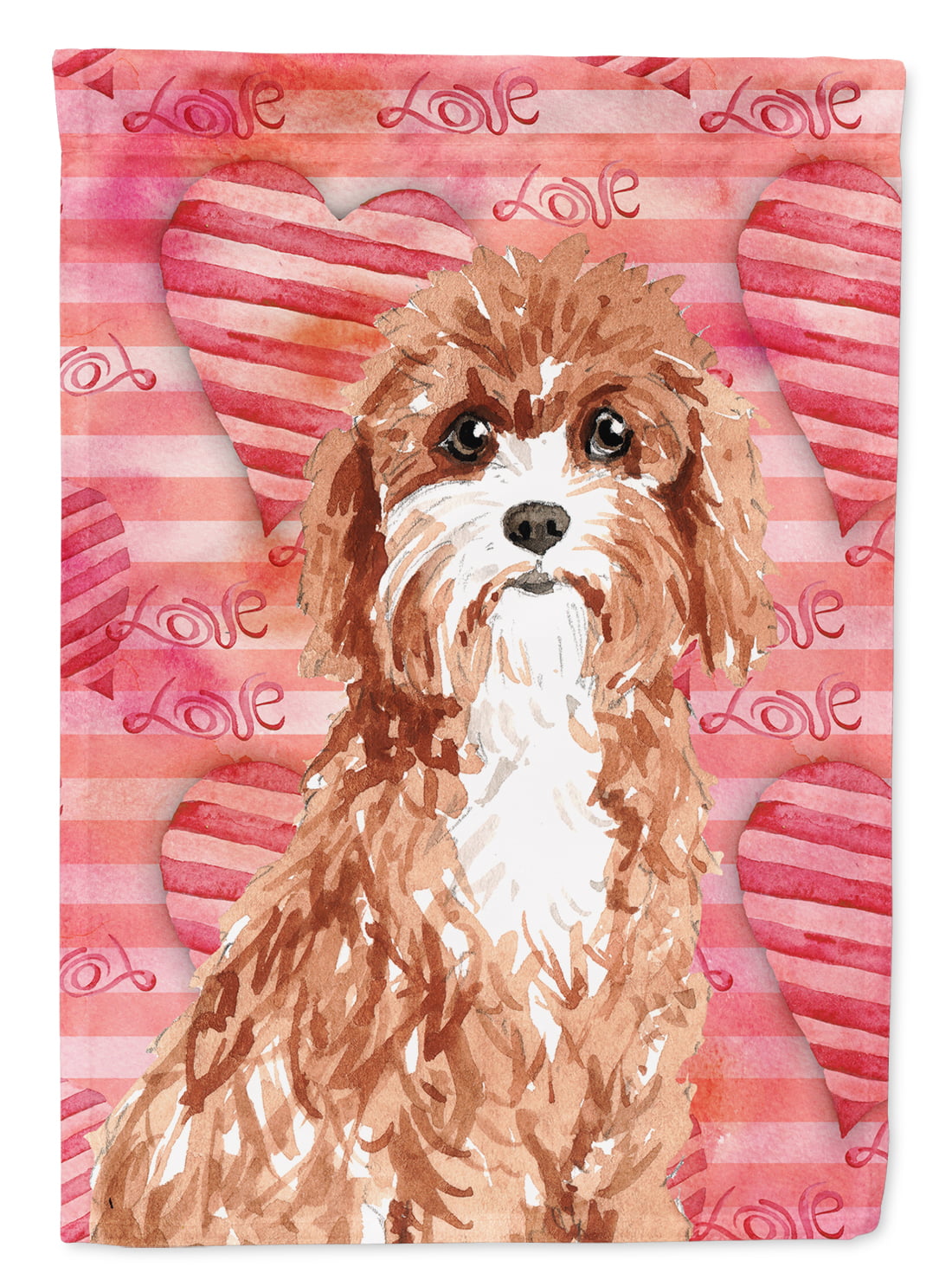 Love a Cavapoo Flag Canvas House Size