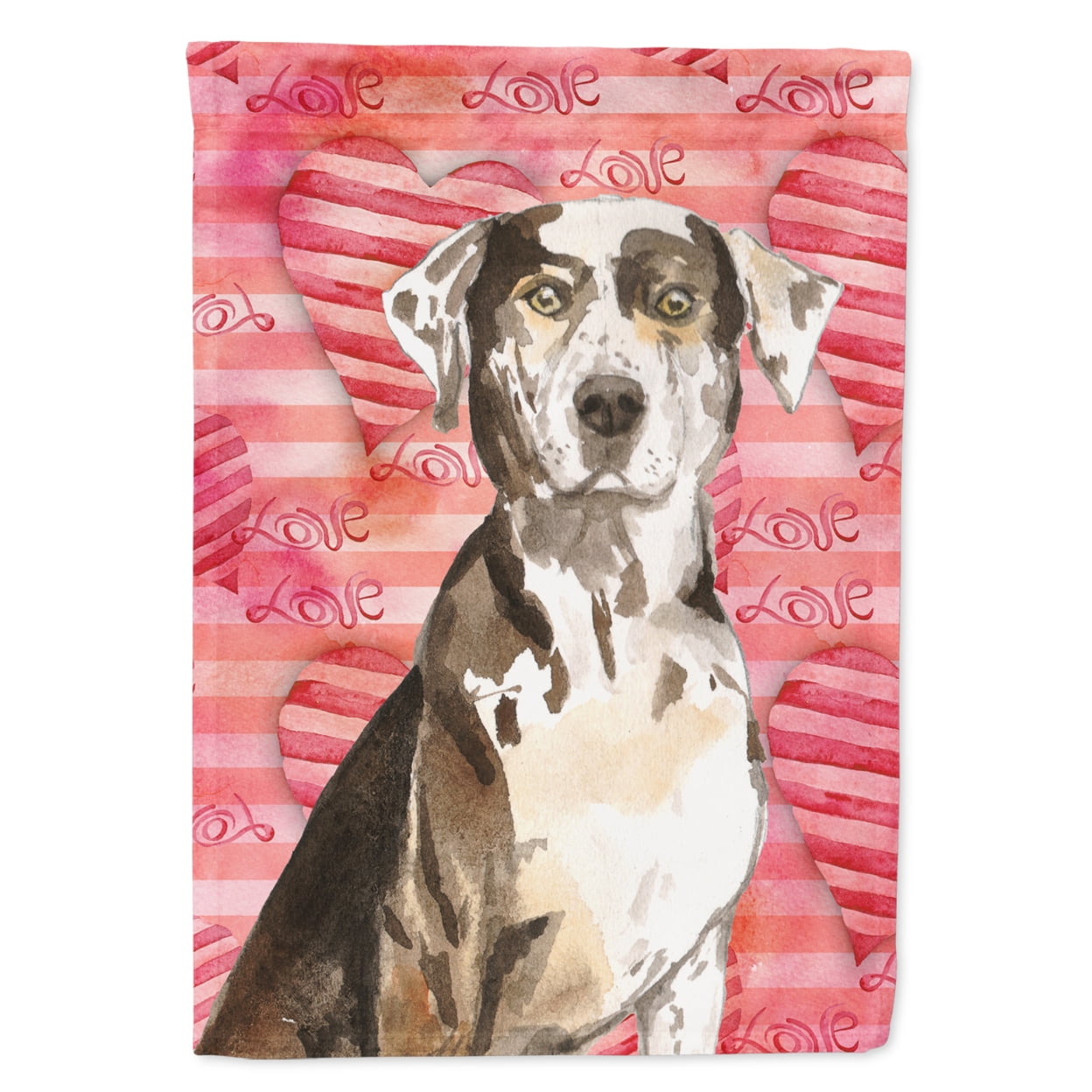 Love a Catahoula Leopard Dog Flag Canvas House Size
