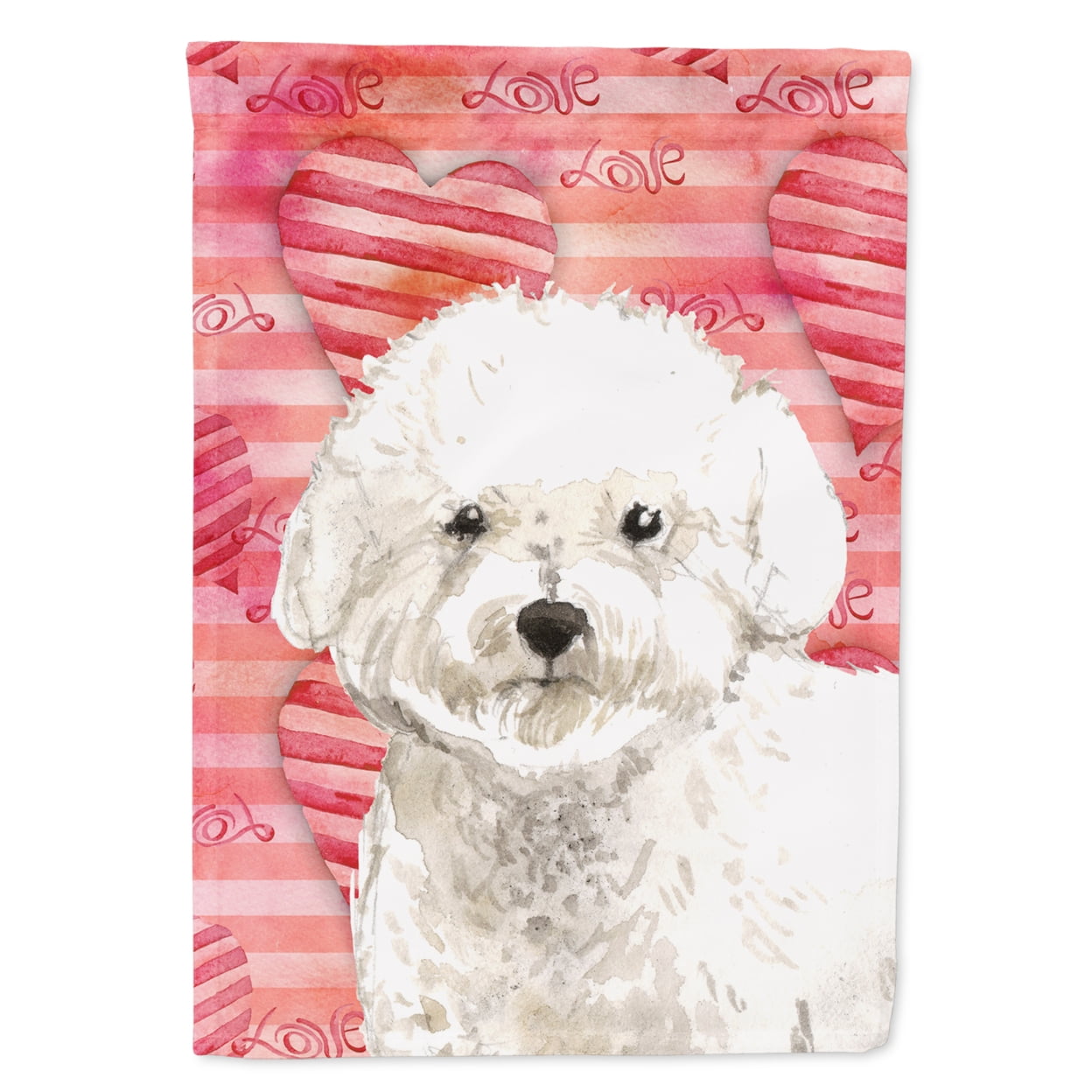 Love a Bichon Frise Flag Canvas House Size