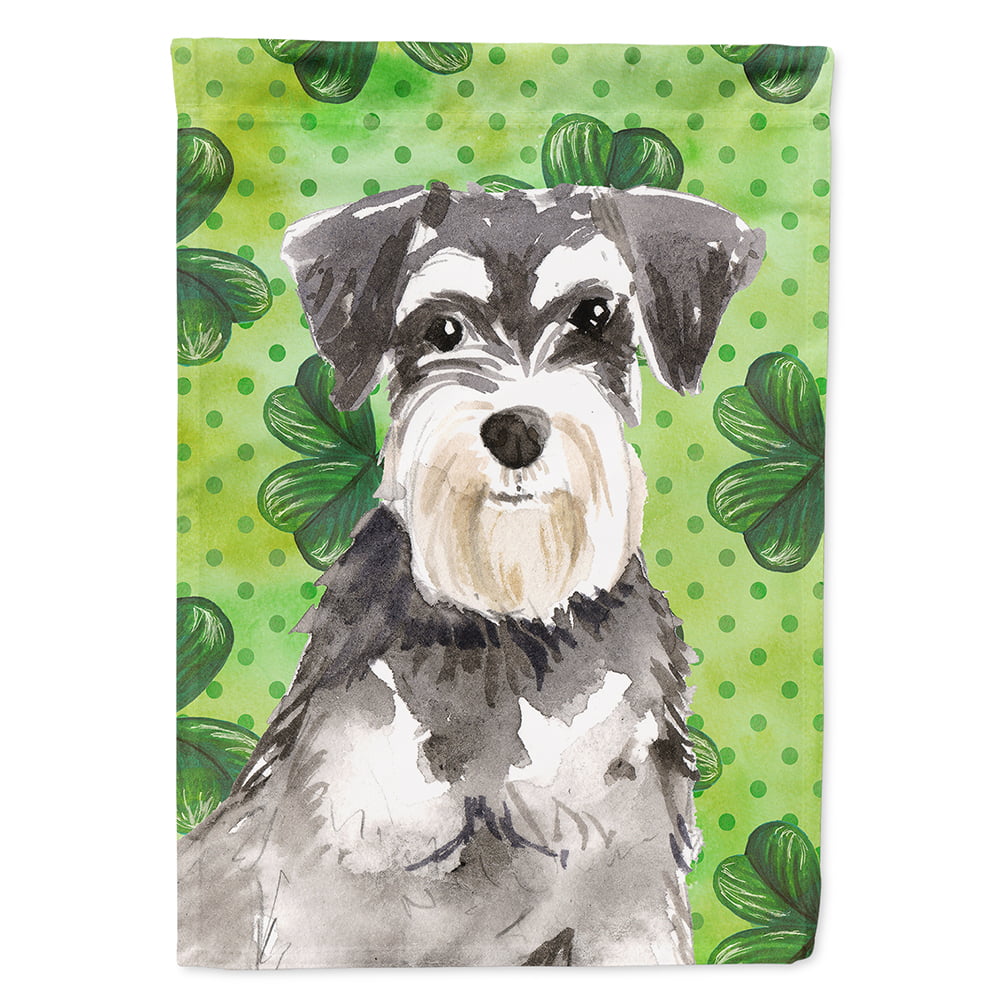 CK1796CHF Shamrocks Schnauzer No.2 Flag Canvas House Size