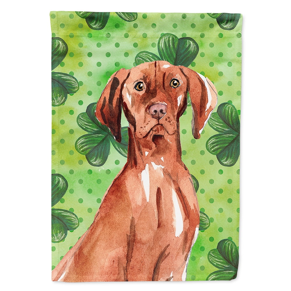 Shamrocks Vizsla Flag Canvas House Size