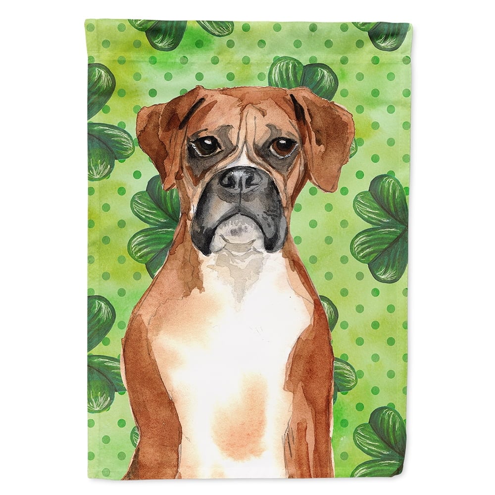 Shamrocks Boxer Flag Canvas House Size