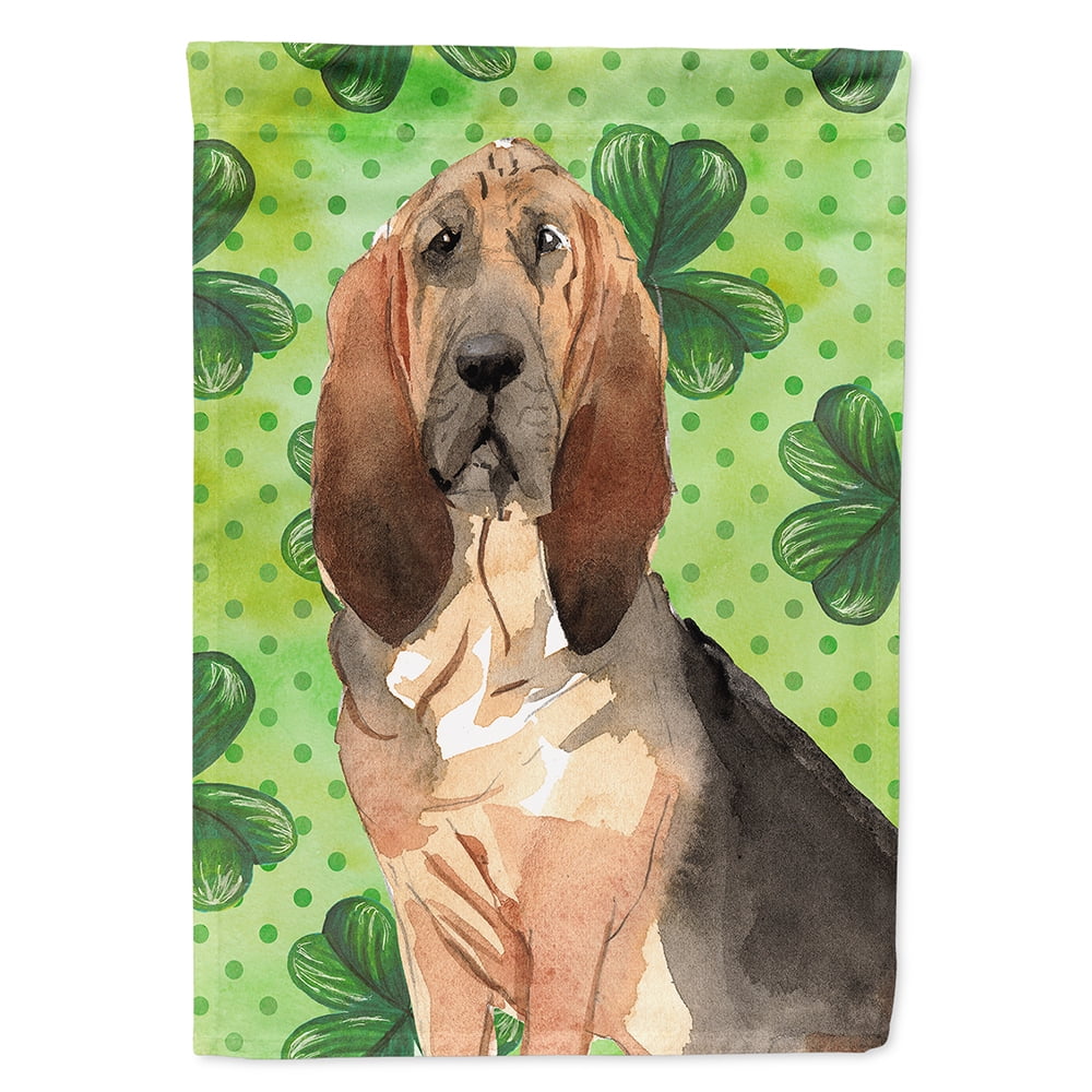 Shamrocks Bloodhound Flag Canvas House Size