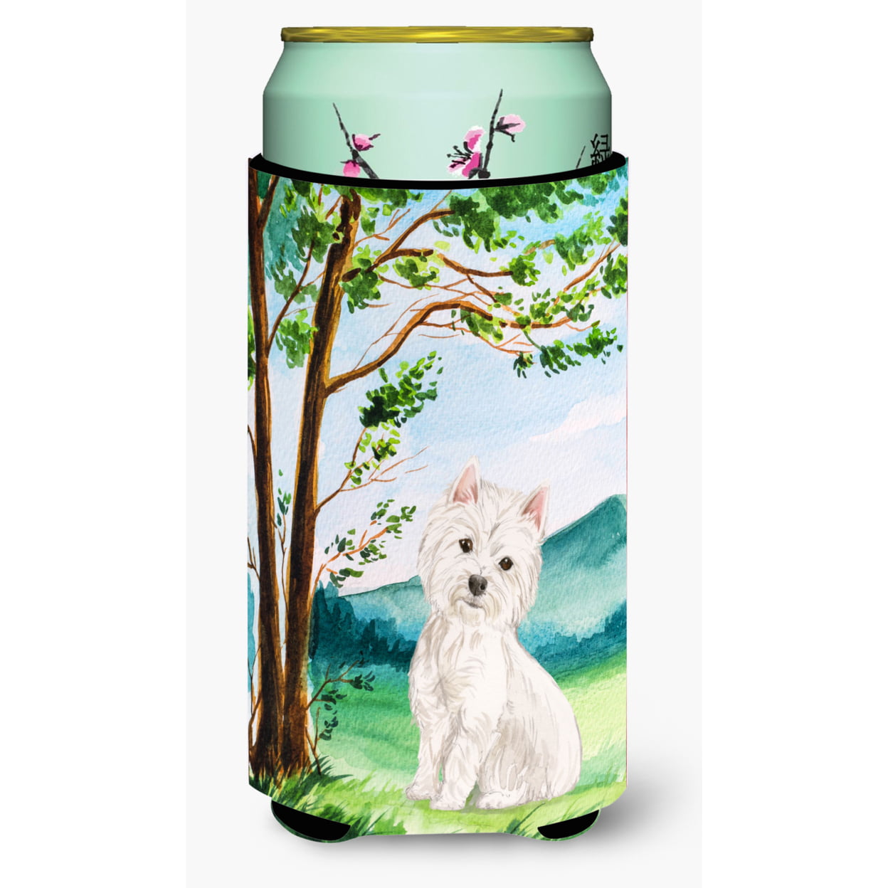 Under the Tree Westie Tall Boy Beverage Insulator Hugger