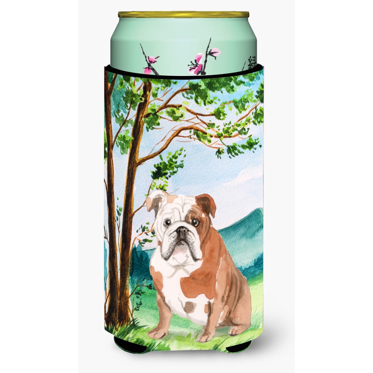 Under the Tree English Bulldog Tall Boy Beverage Insulator Hugger