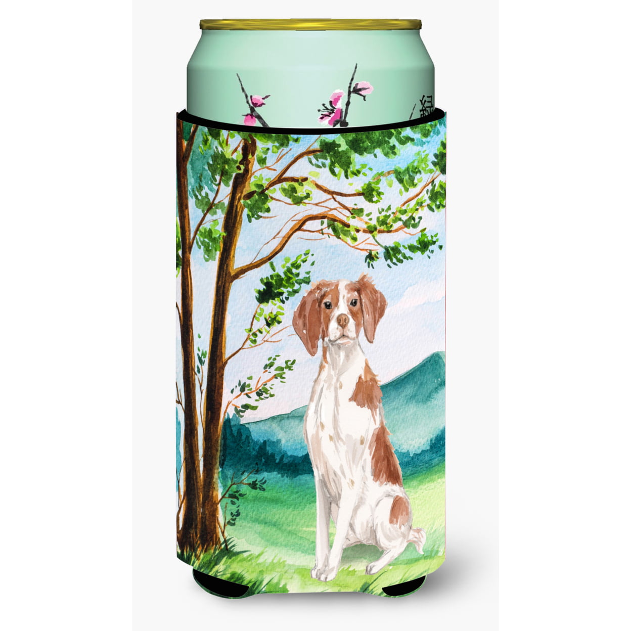 Under the Tree Brittany Spaniel Tall Boy Beverage Insulator Hugger