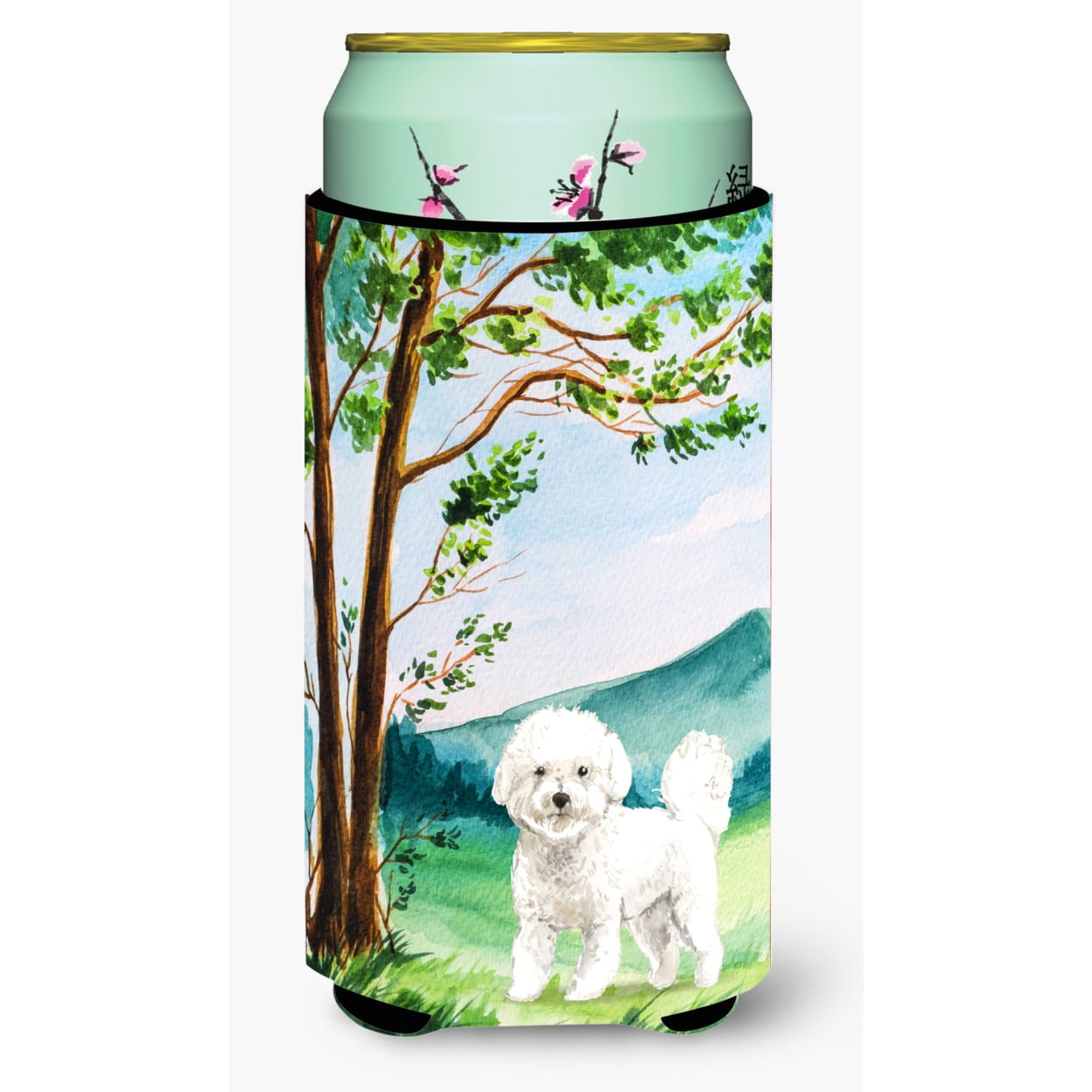 Under the Tree Bichon Frise Tall Boy Beverage Insulator Hugger