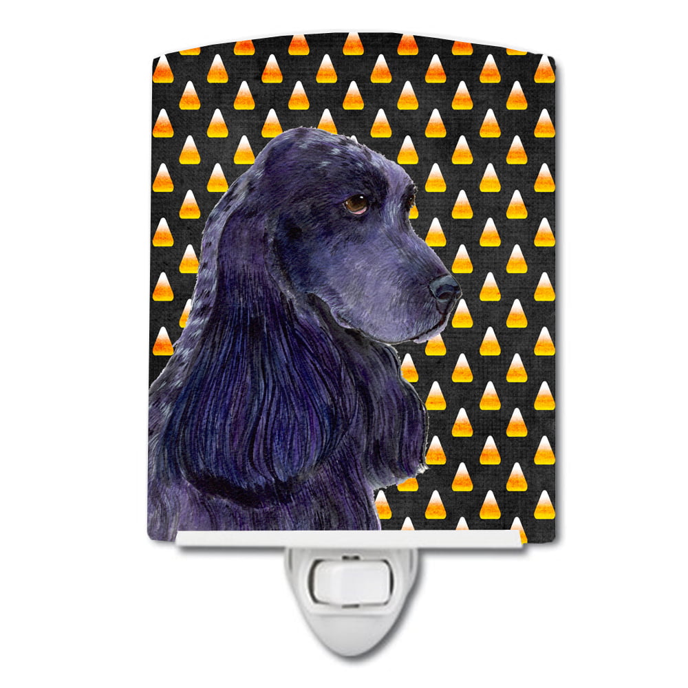 SS4264CNL Cocker Spaniel Candy Corn Halloween Portrait Ceramic Night Light