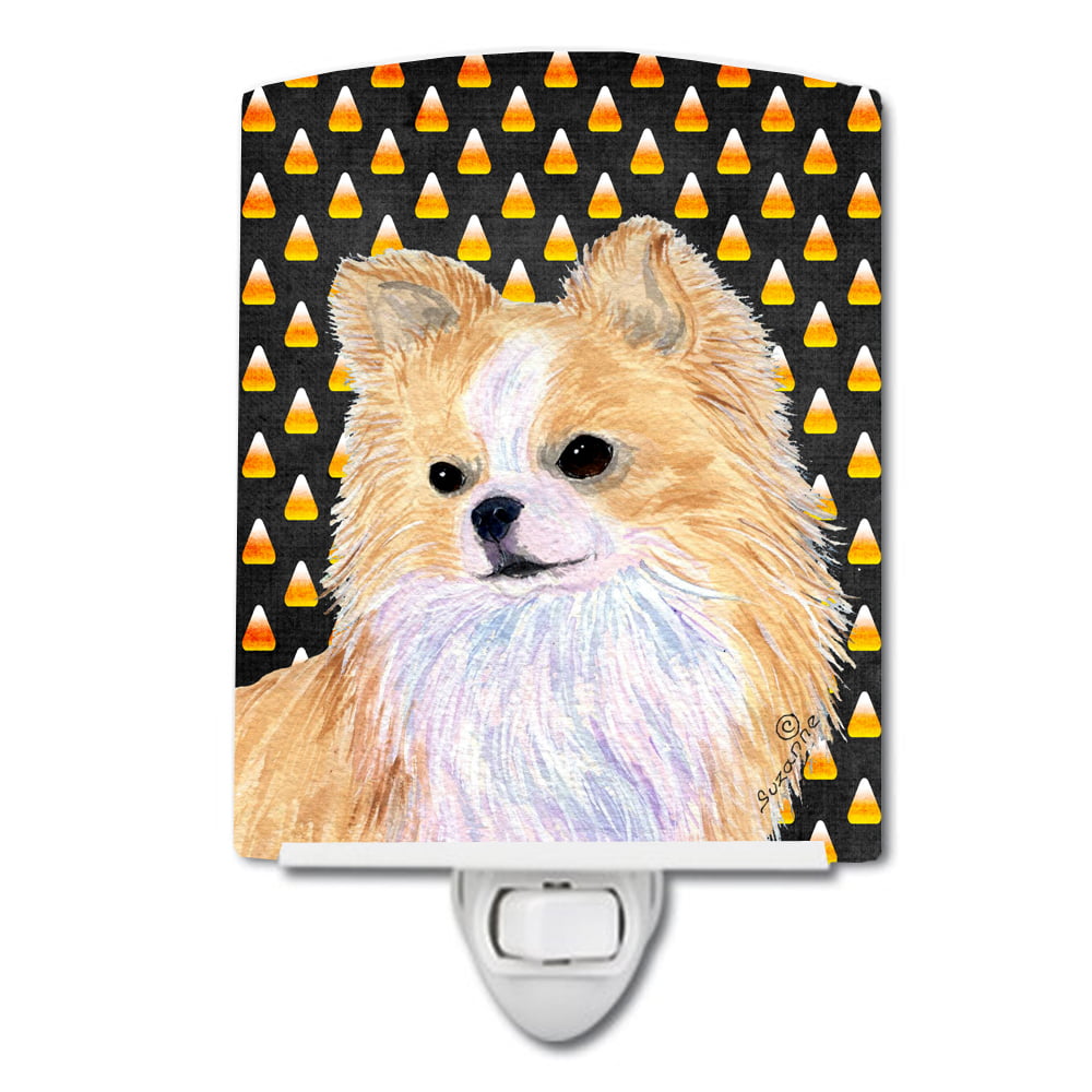 Chihuahua Candy Corn Halloween Portrait Ceramic Night Light