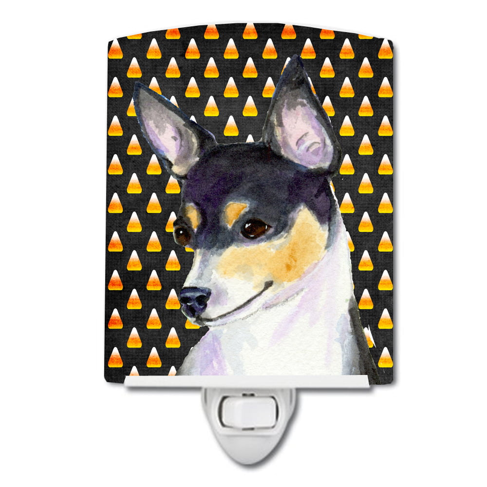 Chihuahua Candy Corn Halloween Portrait Ceramic Night Light
