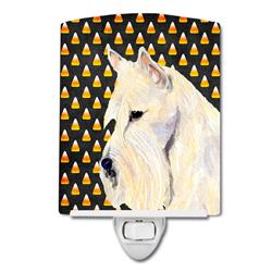 Scottish Terrier Wheaten Candy Corn Halloween Portrait Ceramic Night Light
