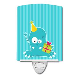 Birthday Monster Blue Ceramic Night Light
