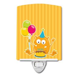 Birthday Monster Orange Ceramic Night Light