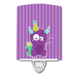 Birthday Monster Purple Ceramic Night Light