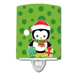 Christmas Penquin Presents Ceramic Night Light