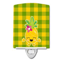 Pineapple Girl Laughy Face Ceramic Night Light