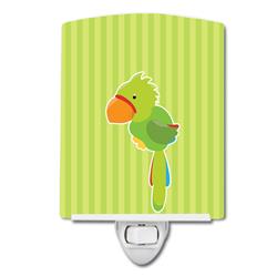 BB8969CNL Pirate Parrot Green Ceramic Night Light