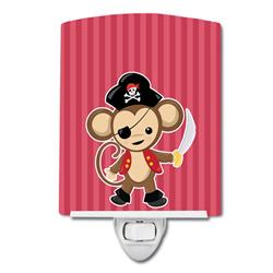 BB8973CNL Pirate Monkey Red Ceramic Night Light